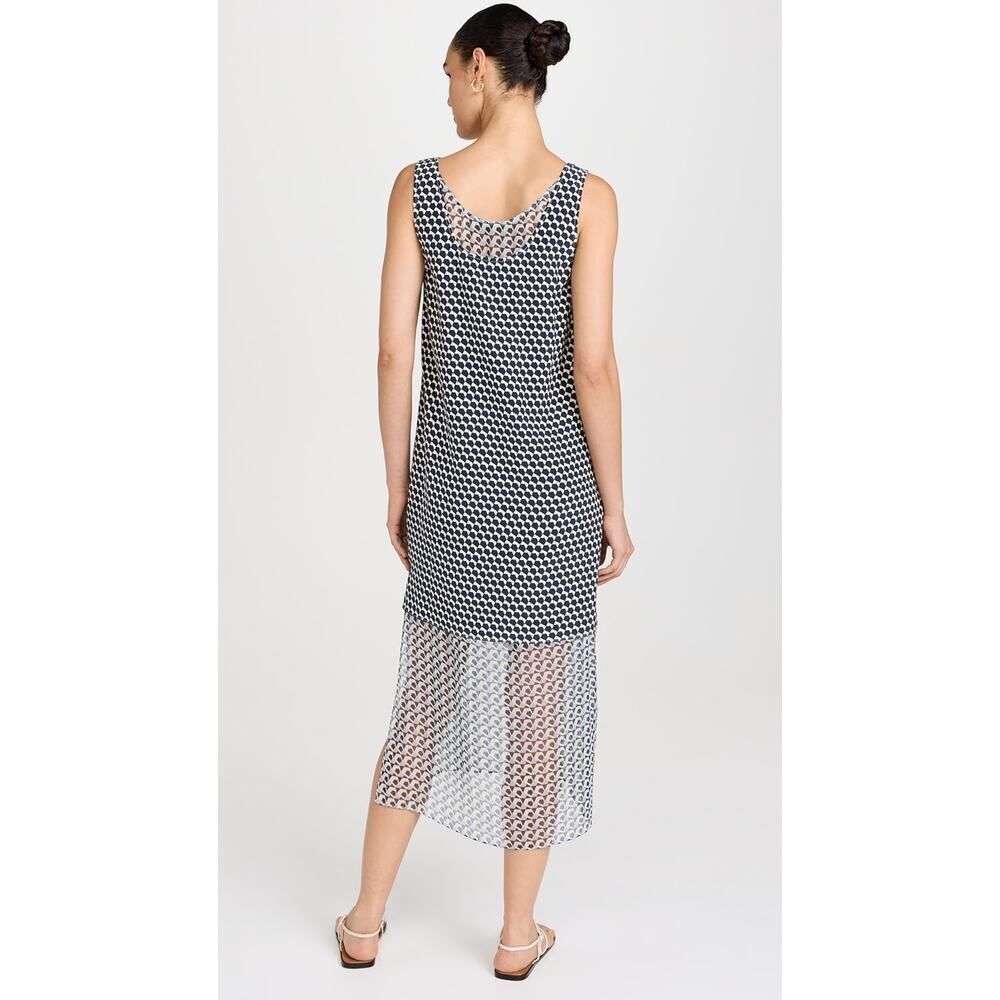 La Ligne silk Claudette Dress in Mavy/Ivory Muiti Small - Picture 5 of 10